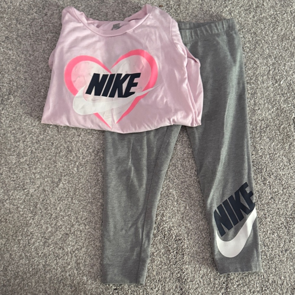 Nike Pink and Gray Heart Outfit